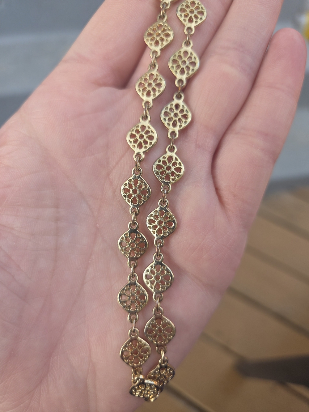 Stella & Dot Gold Openwork Link Necklace